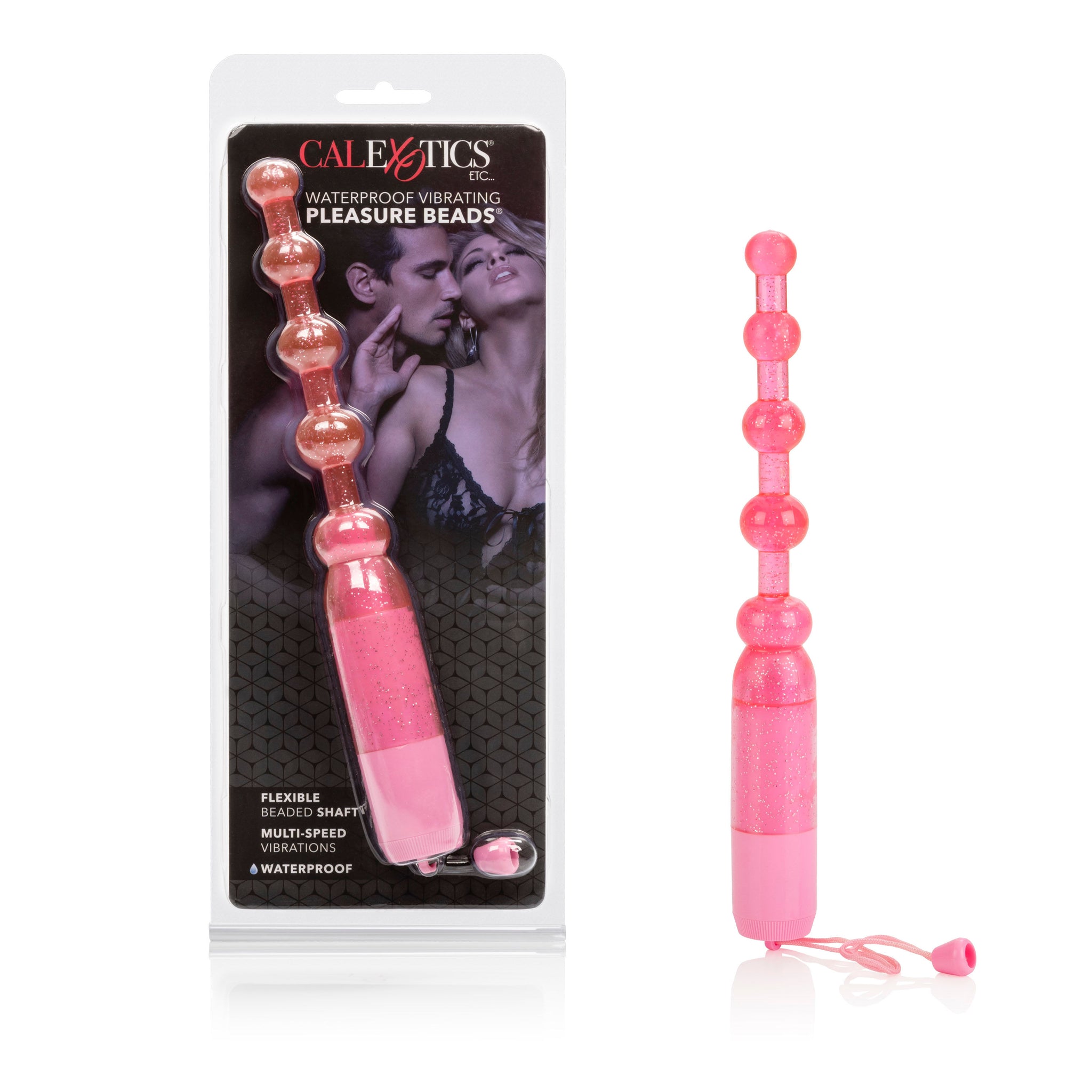 CalExotics Pink Vibrating Pleasure Beads with Beaded Shaft > Anal Range > Anal Beads