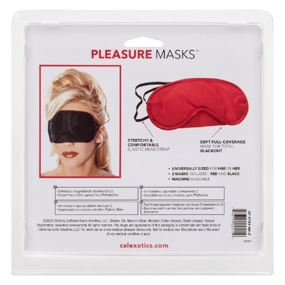 CalExotics Pleasure Masks 2 Pack Erotic Blindfolds for Adults Blindfold