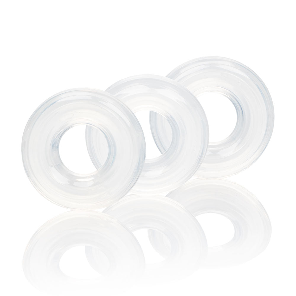 CalExotics Set of 3 Silicone Stacker Rings – Customizable Fit and Comfort > Cock Ring > Sets