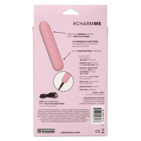 CalExotics Slay Charm Me Flexible Silicone Wireless Vibrator Pink BULLETS