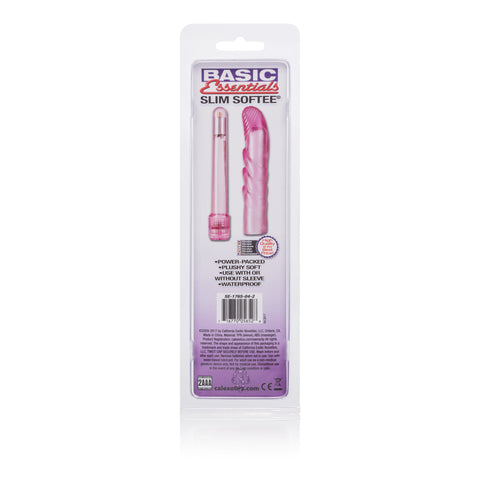 CalExotics Slim Softee Pink Multi-Speed Ribbed G-Spot Massager Vibrators - G Spot