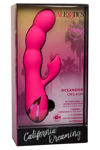 California Dreaming Oceanside Orgasm Massager with Clitoral Suction and Vibrating Functions VIBRATORS-RABBIT-MULTI