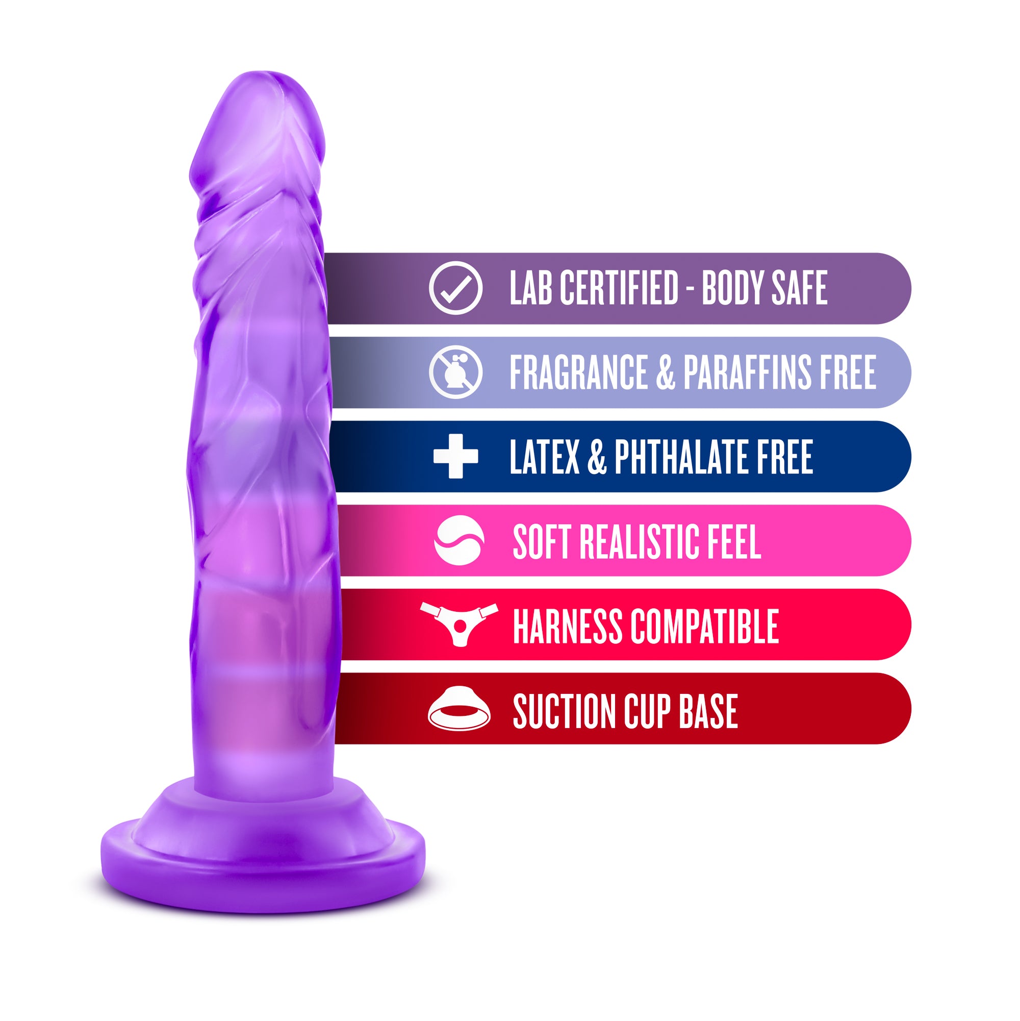 Naturally Yours 5 Inch Mini Cock with Suction Cup – Petite Silicone Dildo > Dildos > Slim Dildos