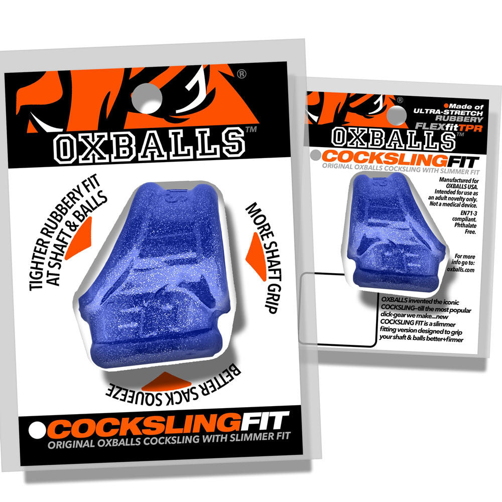 Cocksling Fit (Black) – Slim Adjustable Strap-On Cock Sling Blue COCK RINGS Sling