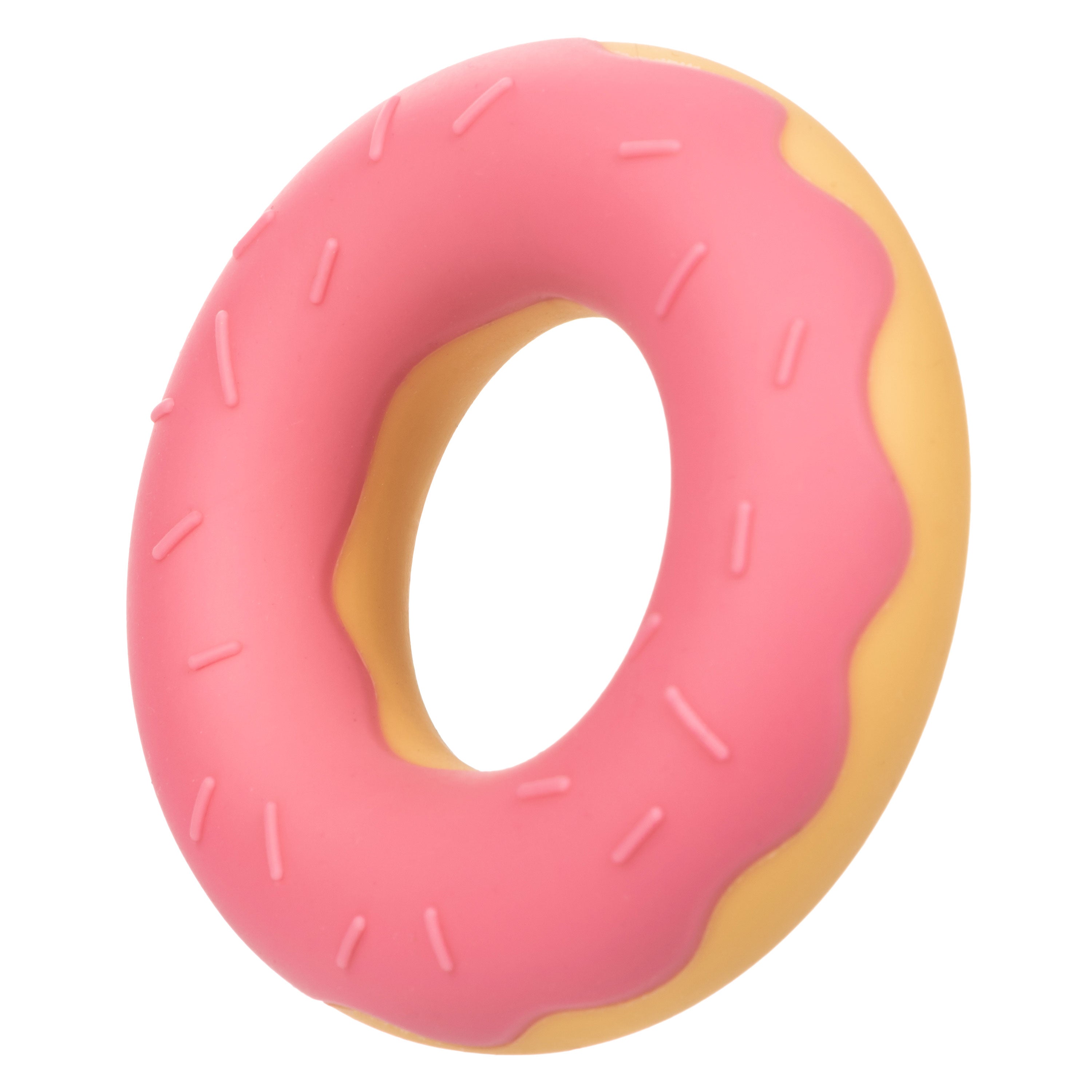 Naughty Bits Dickin Donuts Pink Silicone Donut Cock Ring Premium Stretchy Penis Enhancer > Cock Ring > Single