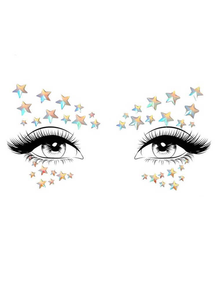 Celeste Glow in the Dark Face Jewels Sticker for Festivals Default Title Body Jewelry (Non Piercing)