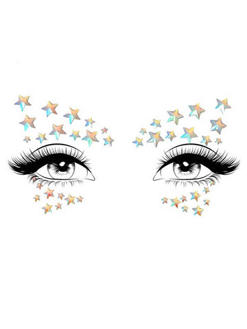 Celeste Glow in the Dark Face Jewels Sticker for Festivals Default Title Body Jewelry (Non Piercing)