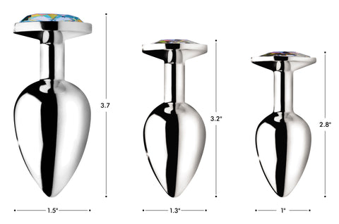 Rainbow Prism Gem Medium Anal Plug for Adult Intimacy Play > Anal Range > Jewel Butt Plugs