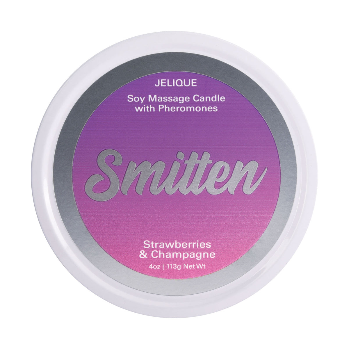 Smitten Strawberry Champagne Massage Oil Candle 4 Oz Jar Default Title Massage Candles
