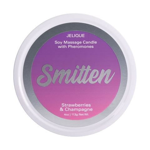 Smitten Strawberry Champagne Massage Oil Candle 4 Oz Jar Default Title Massage Candles