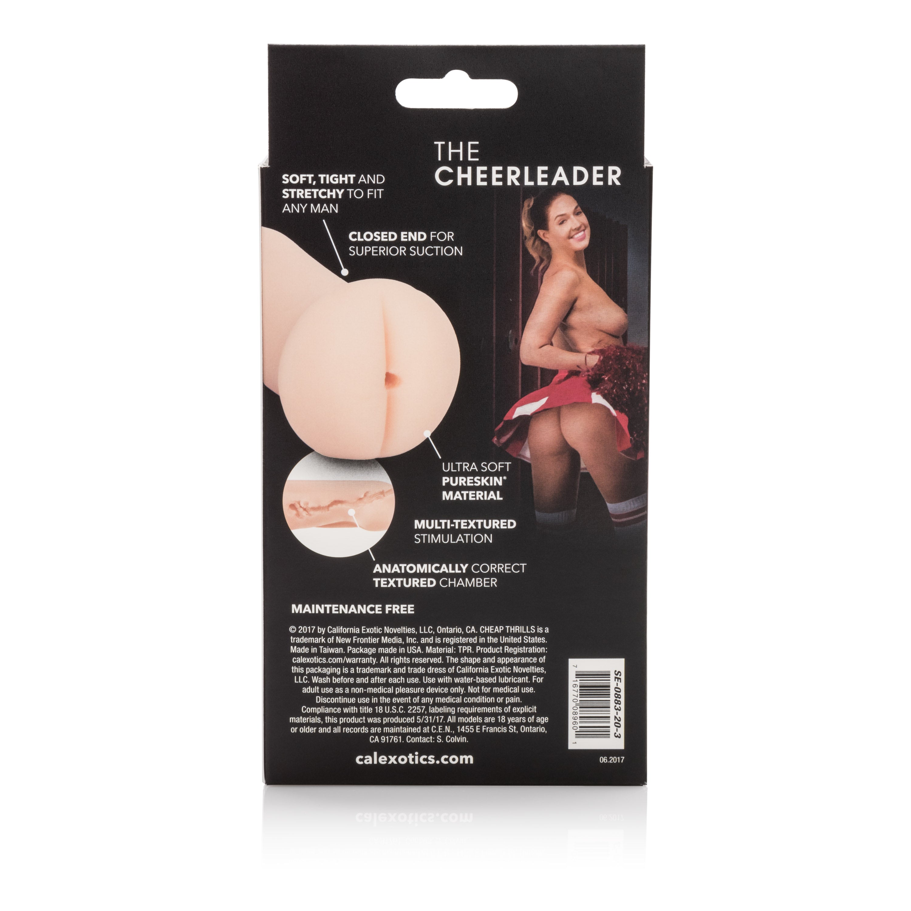 Cheap Thrills The Cheerleader Male Masturbation Sleeve Realistic Flesh Tone Compact Size Strokers - Manual