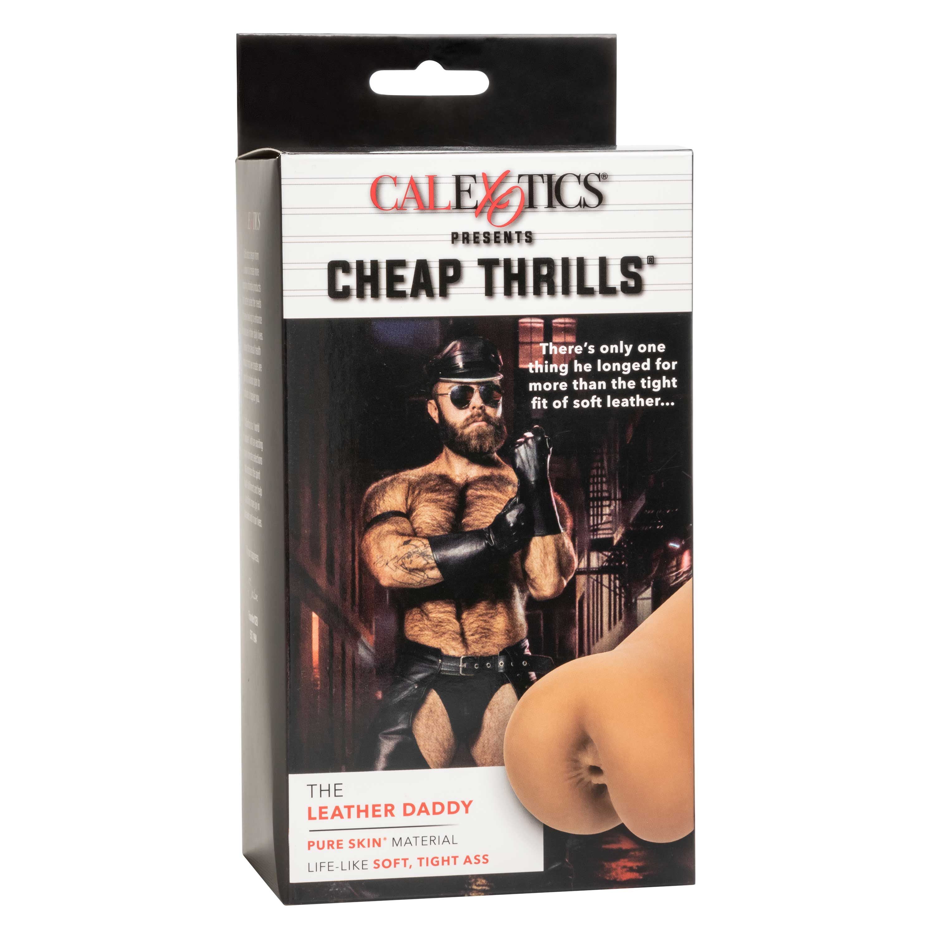 Cheap Thrills The Leather Daddy Stroker 5.5 Inch Flesh Tone with Pure Skin Material Strokers - Manual