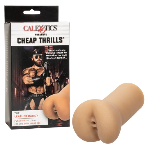 Cheap Thrills The Leather Daddy Stroker 5.5 Inch Flesh Tone with Pure Skin Material > Sex Toys For Men > Masturbators > Manual
