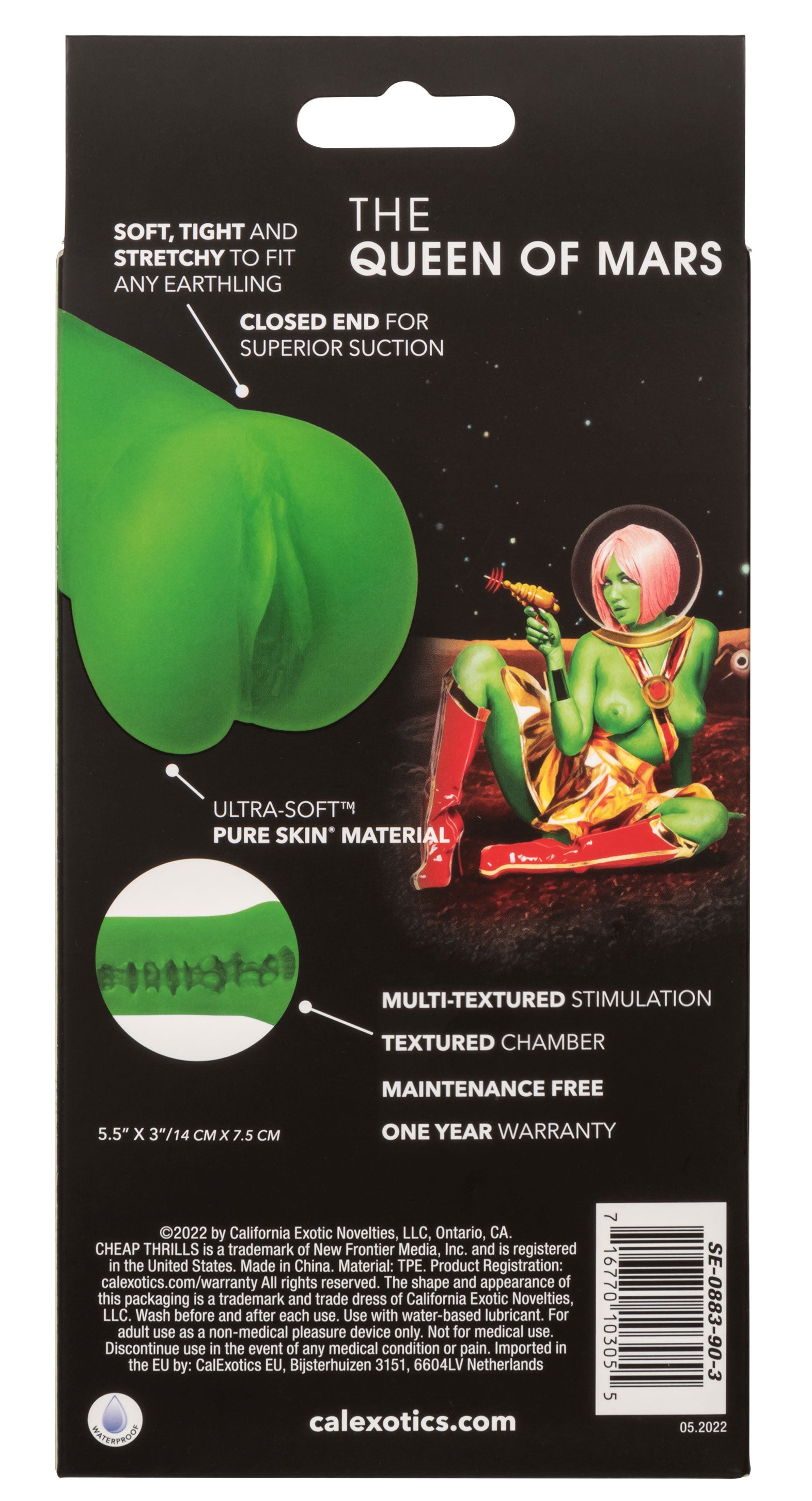 Cheap Thrills - The Queen of Mars Green Pure Skin Material 5.5 Inch Compact Stroker > Sex Toys For Men > Masturbators > Fantasy