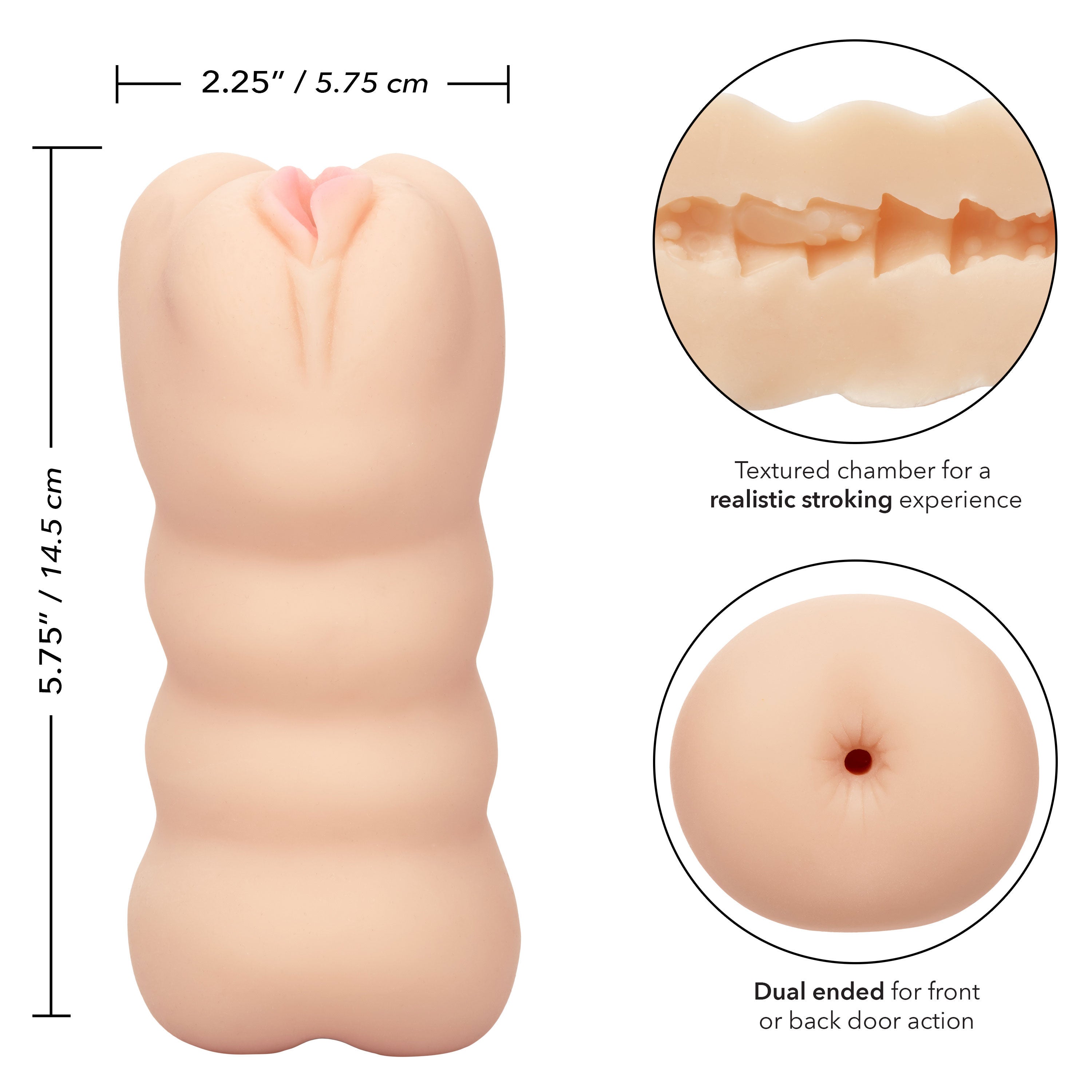 Cheap Thrills Three Way Dual End Masturbation Stroker Toy > Sex Toys For Men > Masturbators > Manual