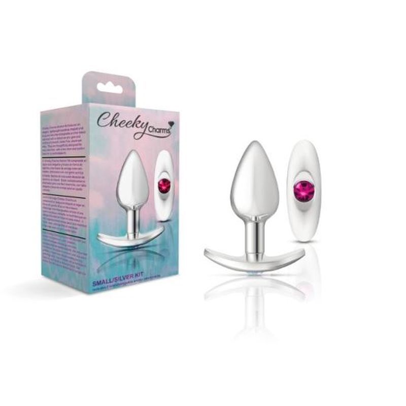 Cheeky Charms Silver Anchor Butt Plug with Clear and Teal Jewel Kit > Anal Range > Jewel Butt Plugs