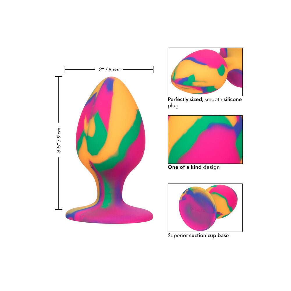 Cheeky Large Tie Dye – Vibrant Large Butt Plug Secondary image