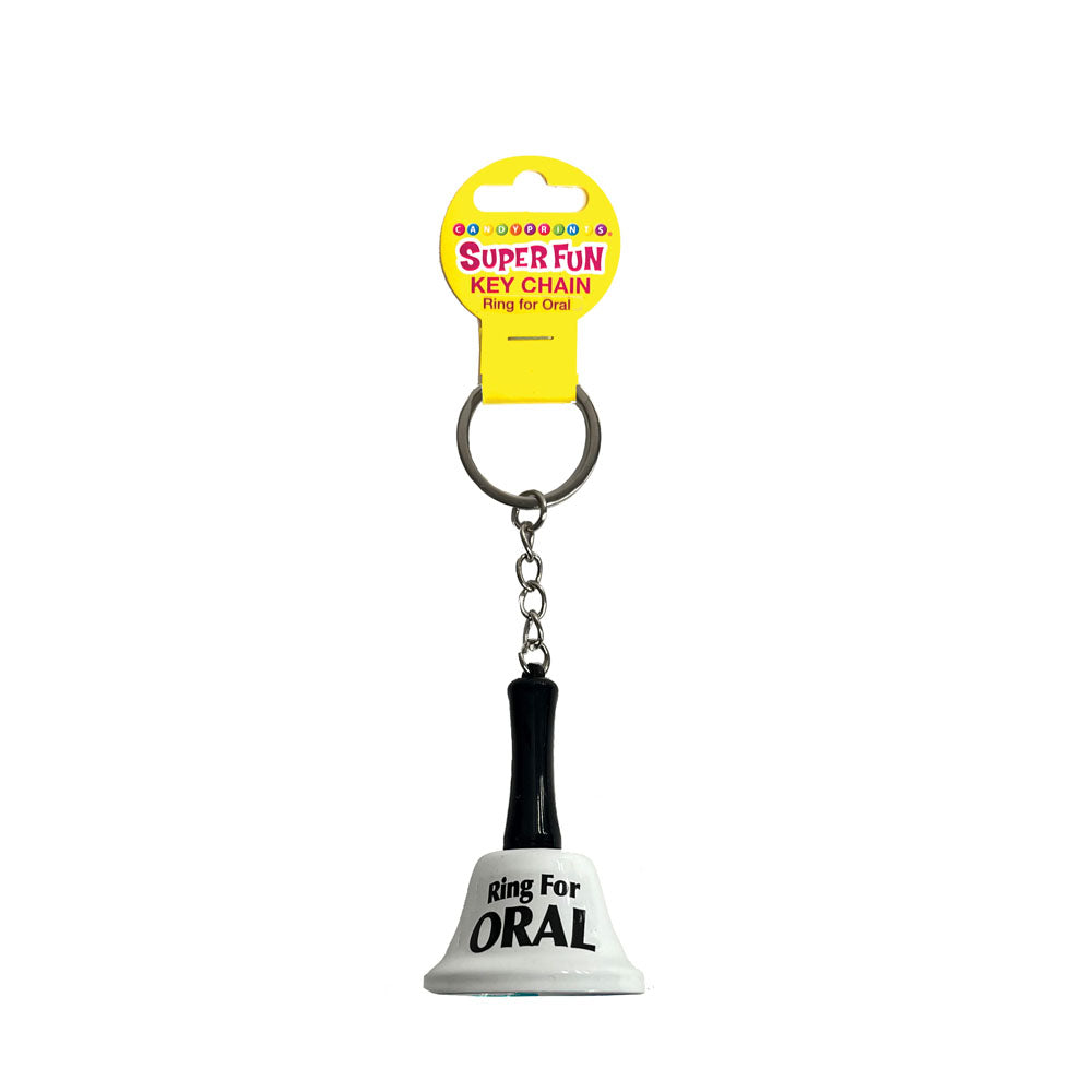 Cheeky Ring for Oral Fun Metal Bell Novelty Keychain with Bold Message > Novelties > Gag Gifts