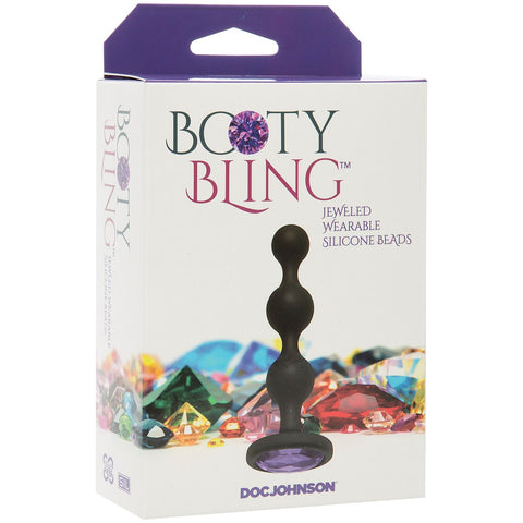 Booty Bling (Purple) – Wearable Silicone Beaded Butt Plug > Anal Range > Jewel Butt Plugs