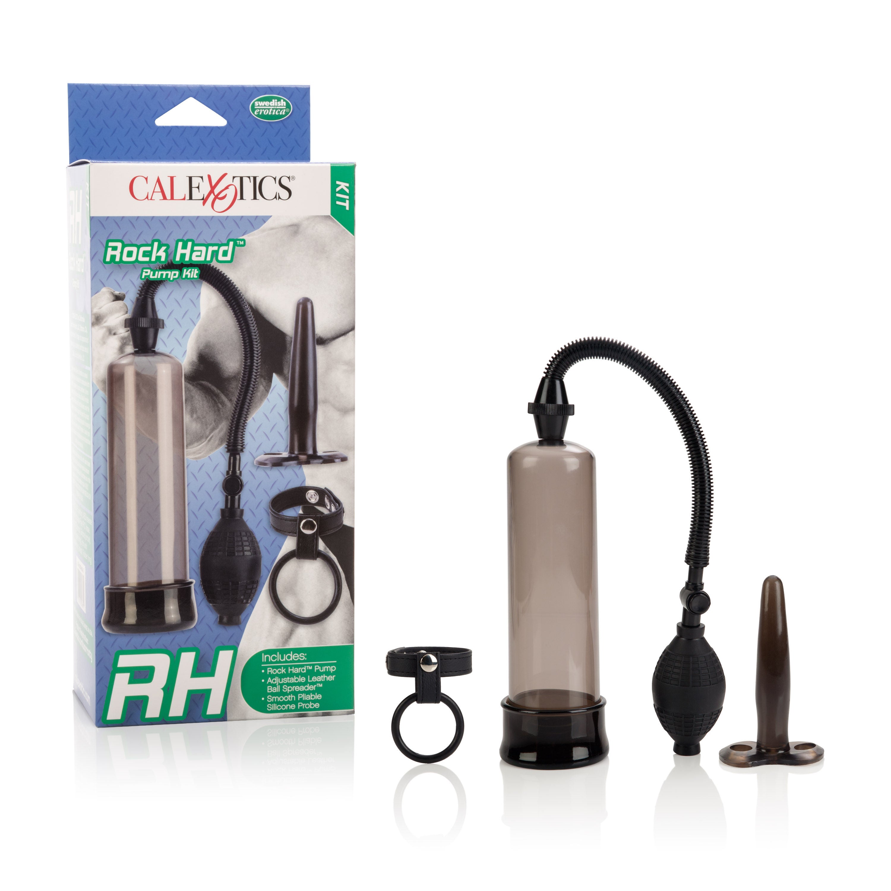 Rock Hard Pump Kit with Silicone Probe and Adjustable Spreader Black PUMPS
