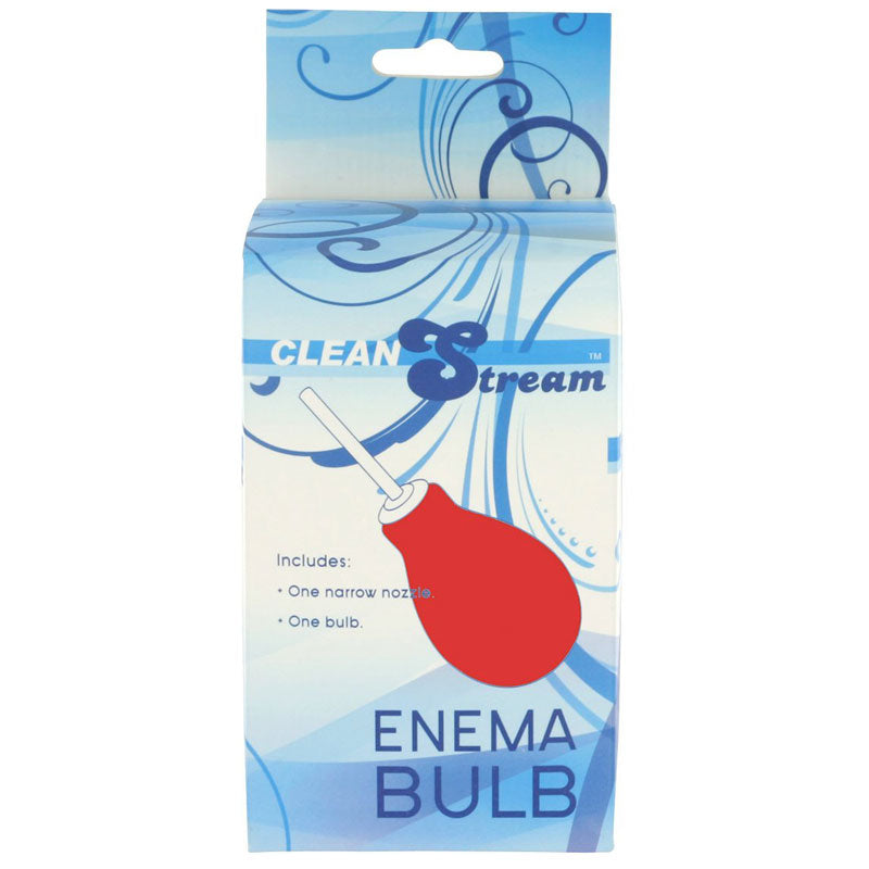 Clean Stream Red Enema Bulb Compact Travel Friendly Douches
