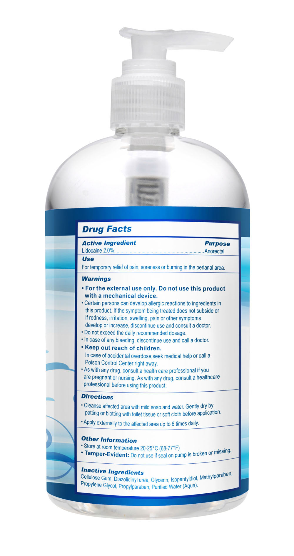 CleanStream Relax Anal Lubricant 518 ml Desensitising Pump Bottle Anal Lubricant