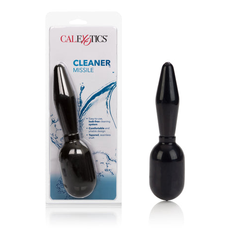 Cleaner Douche Missile Black PVC Single Part Anal Douche Bulb 6 Inch Douches