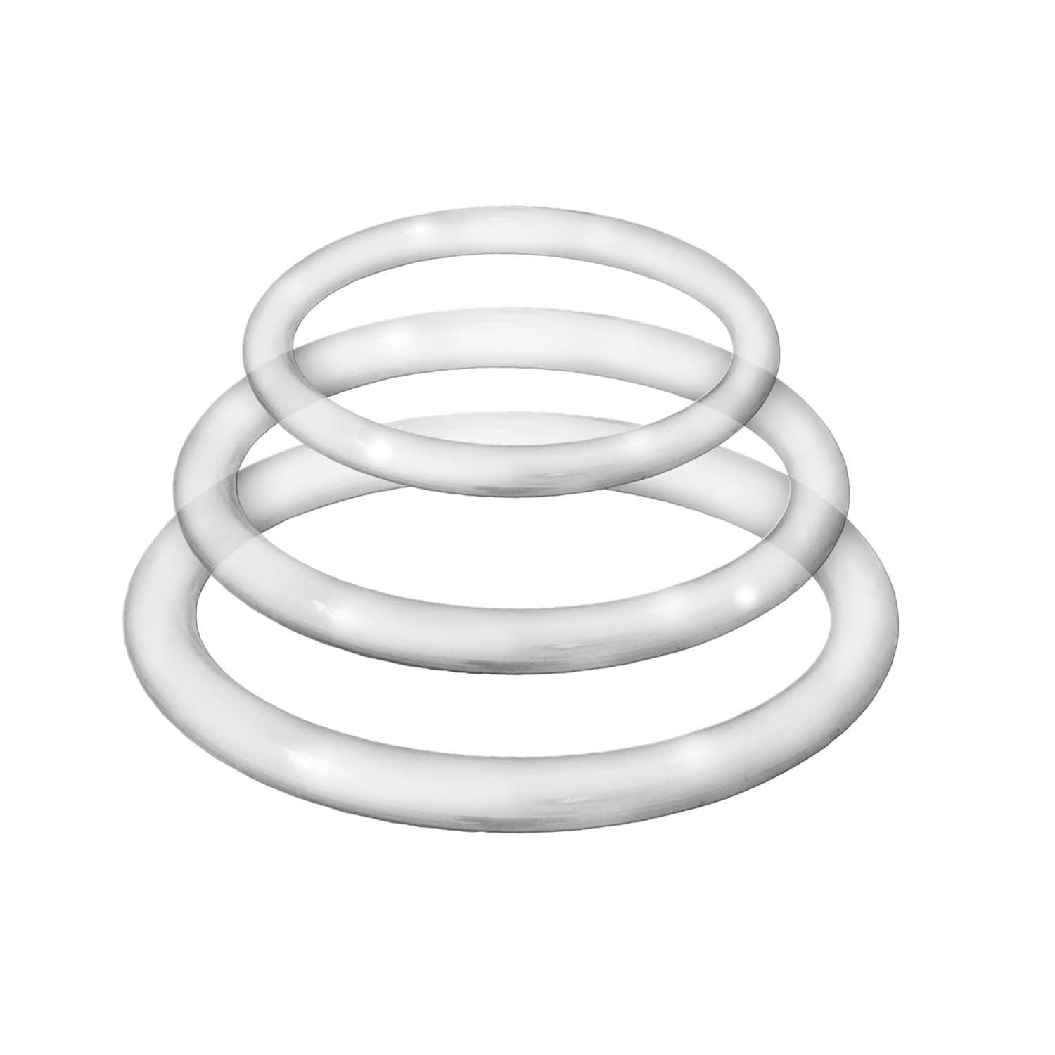 Clear Silicone Cockrings Set Adjustable Body Safe Rings COCK RING Set