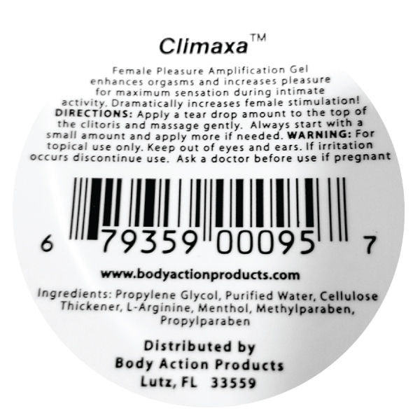 Body Action Climax Female Amplification Gel 0.5oz Intimate Enhancer Gel Secondary image