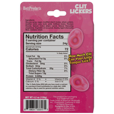 Clit Lickers Raspberry Flavored Gummies Adult Intimate Candy > Relaxation Zone > Edible Treats