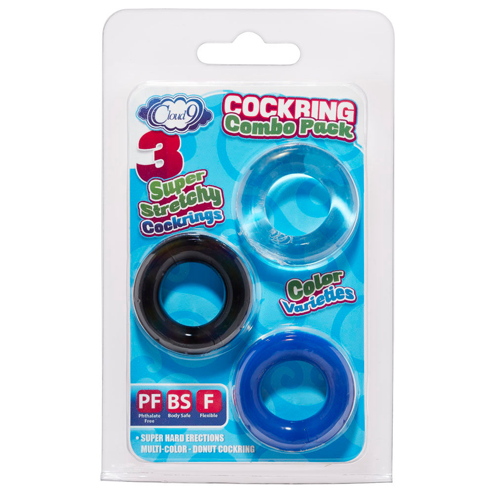 Cloud 9 Novelties Super Soft Cockring Combo Pack Set COCK RING Set