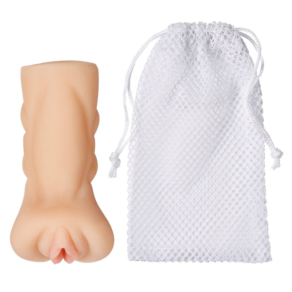 Cloud 9 Pocket Pussy Stroker Masturbator in Realistic Flesh Tone Strokers - Manual