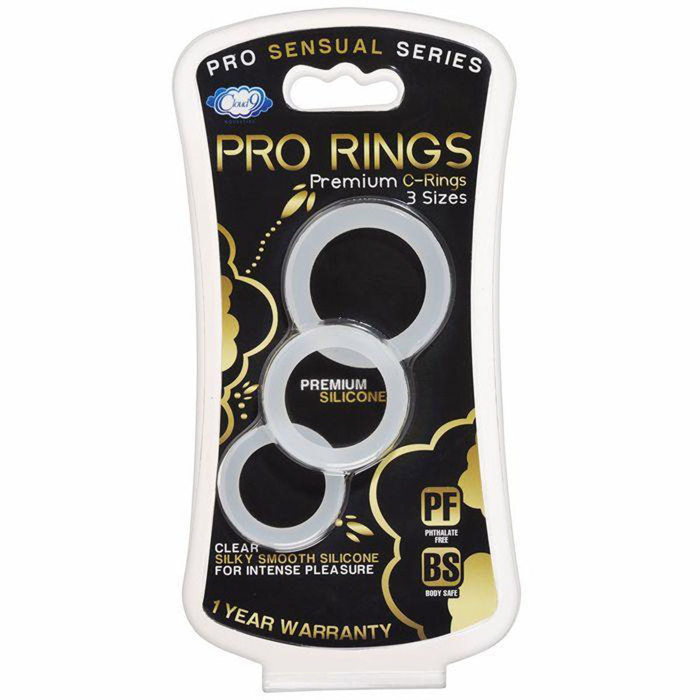 Cloud 9 Pro Sensual Silicone Cock Ring Set 3 Pack Secondary image