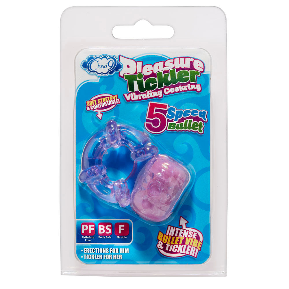 Cloud 9 Purple Pleasure Tickler 5-Speed Vibrating Cock Ring > Cock Ring > Vibrating