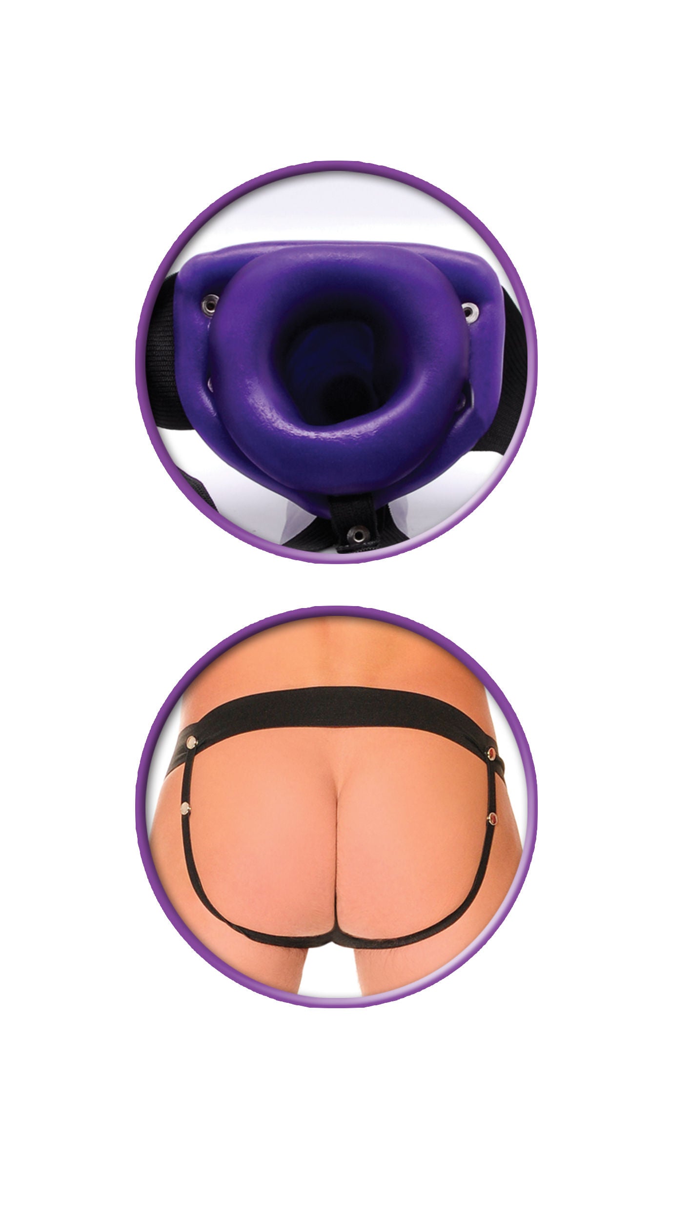 Fetish Fantasy Series for Him or Her Vibrating Hollow Strap-on - Flesh Dildos & Dongs