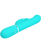 Coale Thrusting 9" Rabbit Vibrator Pearls Turquoise > Vibrators > Ladies > Rabbit