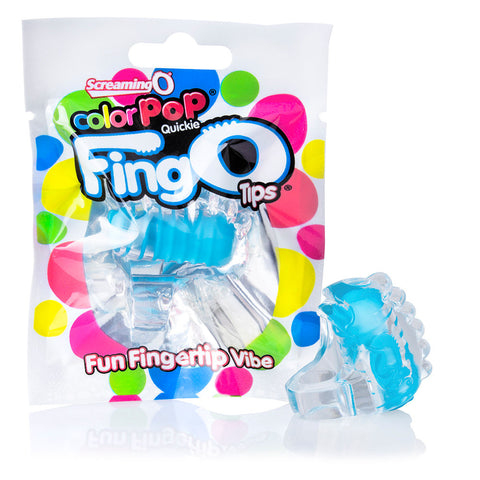 Colorpop Quickie Blue FingO Tips Mini Vibrator for Adults Finger Stimulator