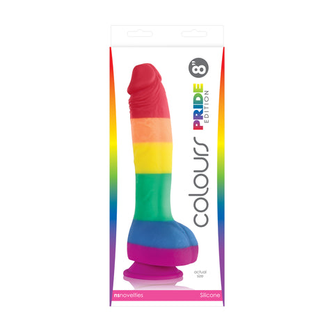 Colours Pride Edition 8 Inch Realistic Silicone Dildo With Balls Dongs Neutral