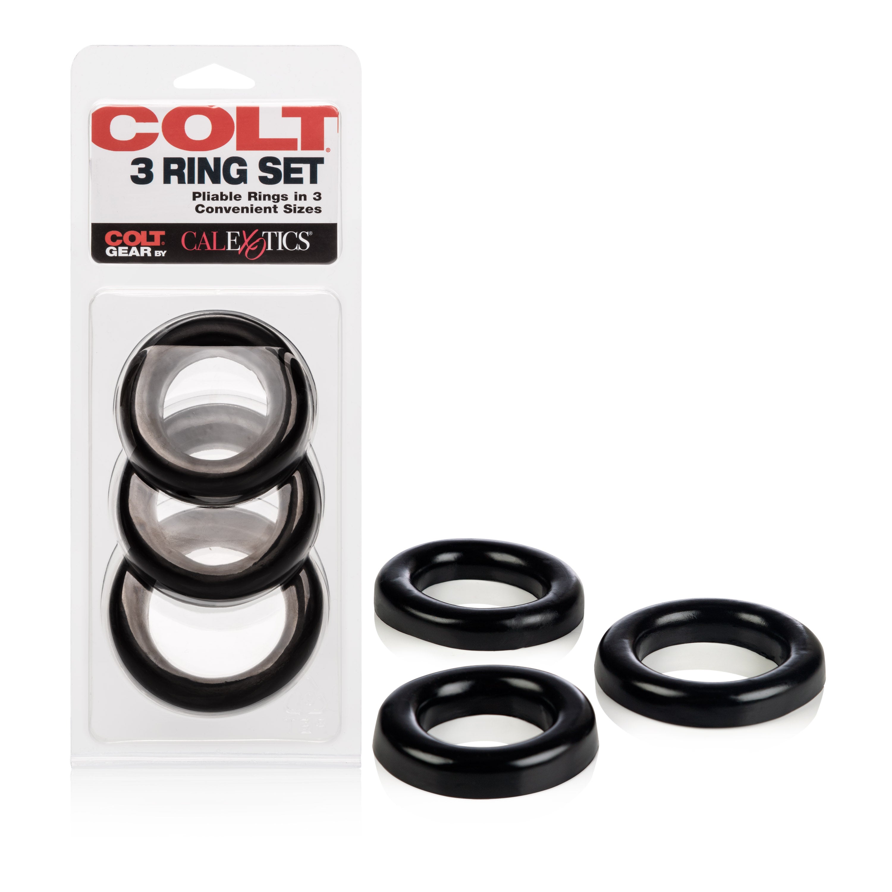 Colt 3 Ring Set for Enhanced Erection Stamina and Comfort COCK RING Set