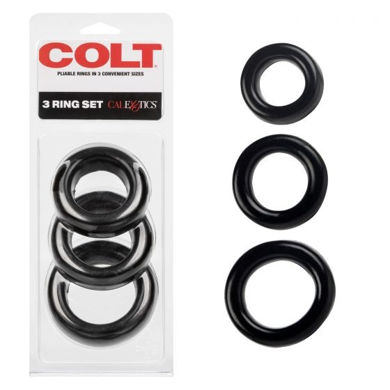 Colt 3 Ring Set for Enhanced Erection Stamina and Comfort COCK RING Set