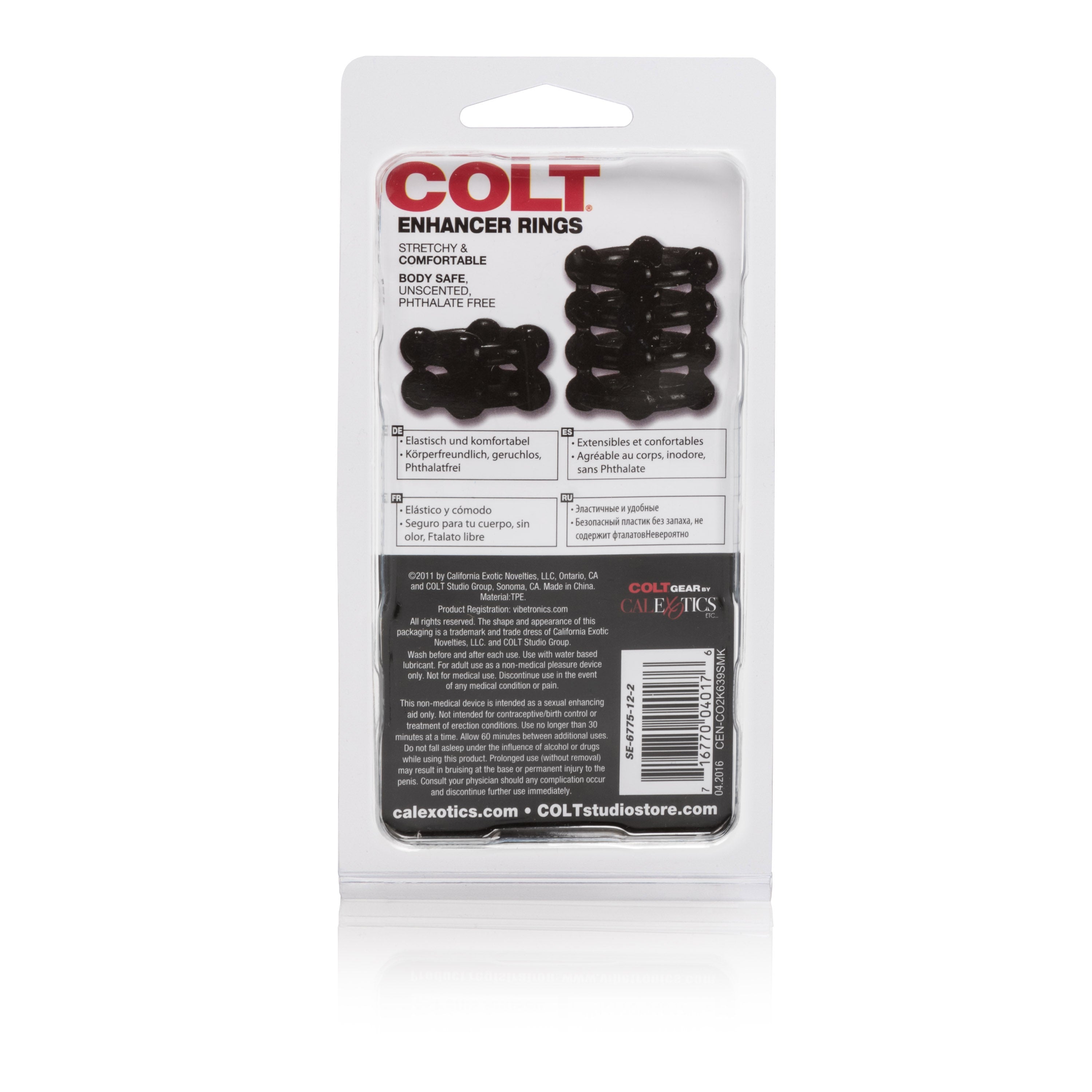Colt Enhancer Rings Smoke 1 and 4 Tier Soft Stretchy Erection Enhancers COCK RING Set