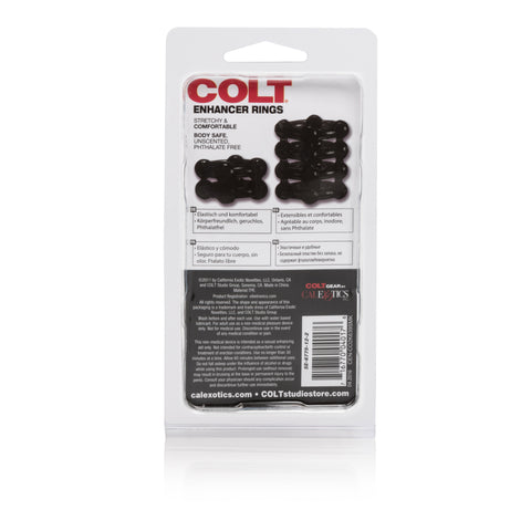 Colt Enhancer Rings Smoke 1 and 4 Tier Soft Stretchy Erection Enhancers COCK RING Set