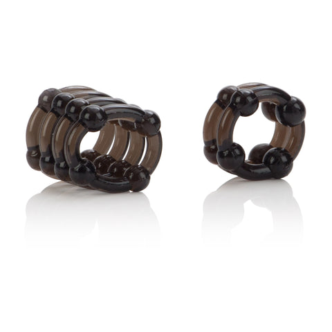 Colt Enhancer Rings Smoke 1 and 4 Tier Soft Stretchy Erection Enhancers COCK RING Set