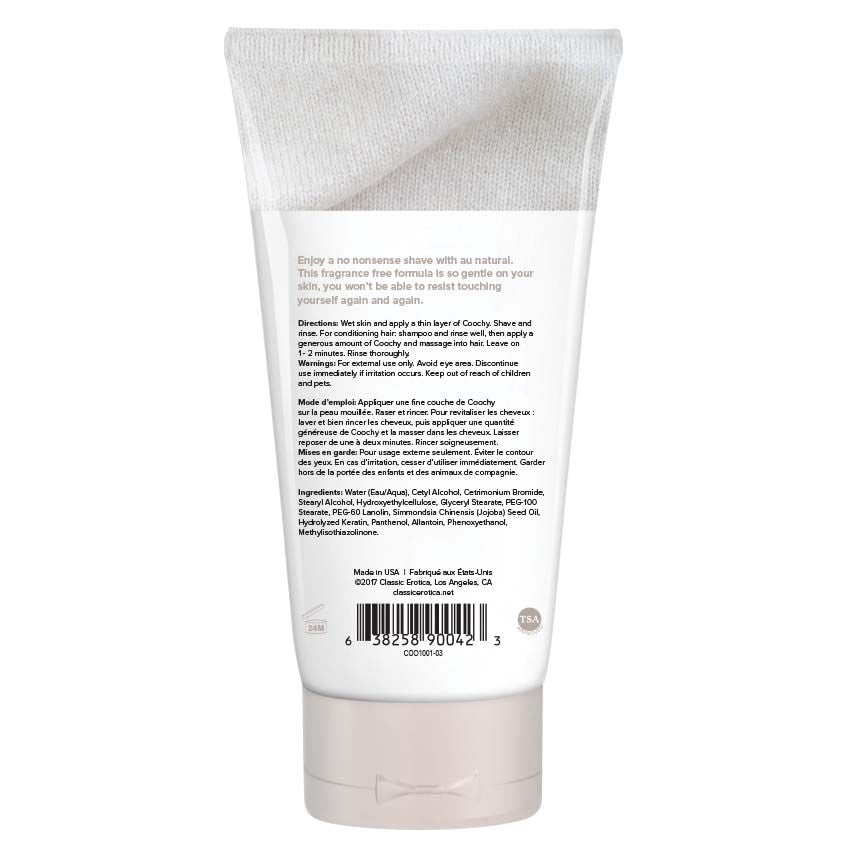 Coochy Au Natural Shave Cream For Sensitive Skin 3.4 Oz Bath & Body