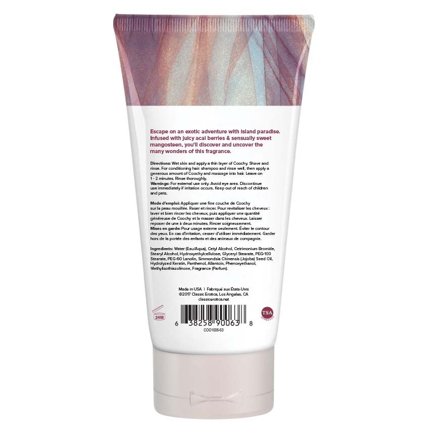 Coochy Island Paradise Shave Cream Conditioning Moisturizer 3.4 Oz Bath & Body