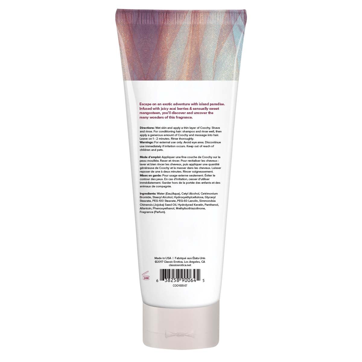 Coochy Island Paradise Shave Cream Moisturizing Conditioner 7.2 Oz Bath & Body