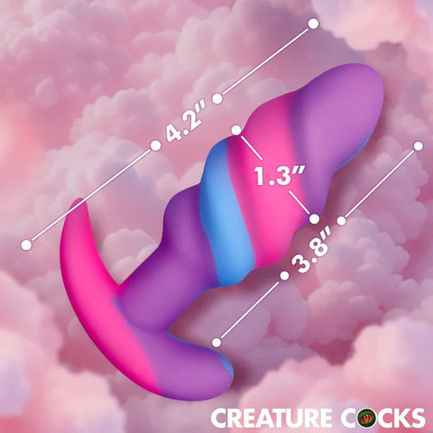 Unicorn Swirl (Silicone) Small Butt Plug – Body-Safe Silicone Butt Plug > Anal Range > Butt Plugs