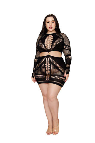 Black Queen Size Chemise Adult Lingerie with Nylon Spandex Blend Black > Clothes > Dresses and Chemises