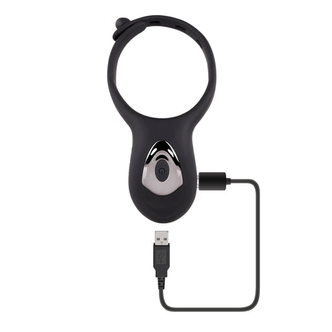 Adjustable Black Vibrating Cock Ring with Dual Motors and Remote Cock Rings Vibrating