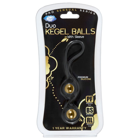 Duo Kegel Balls Black Silicone Pelvic Floor Exerciser Kit Black > Sex Toys For Ladies > Kegel Exercise